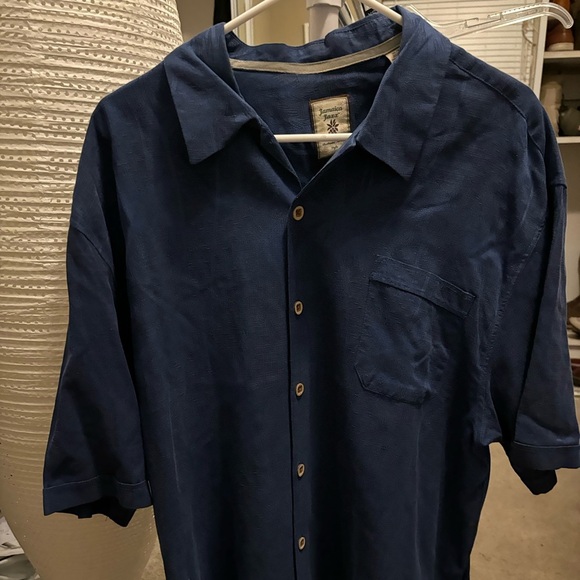 Jamaica Jaxx Other - Blue Jamaica Jaxx Men’s Casual Button Down Shortsleeve Shirt Collared XL100%SILK